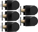 goldenwarm Black Closet Door Knobs Interior, Matte Black Passage Interior Door Knobs, Heavy Duty Zinc Alloy Indoor Doorknobs for Closet, Hall, 5 Pack