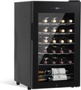 28 Bottle Compressor Wine Cooler Refrigerator, Wine Fridge Freestanding Wine Cellar for Red Wine, White, Champagne, Sparkling Wine with Digital Temperature Control, Soft LED Light, Glass Door