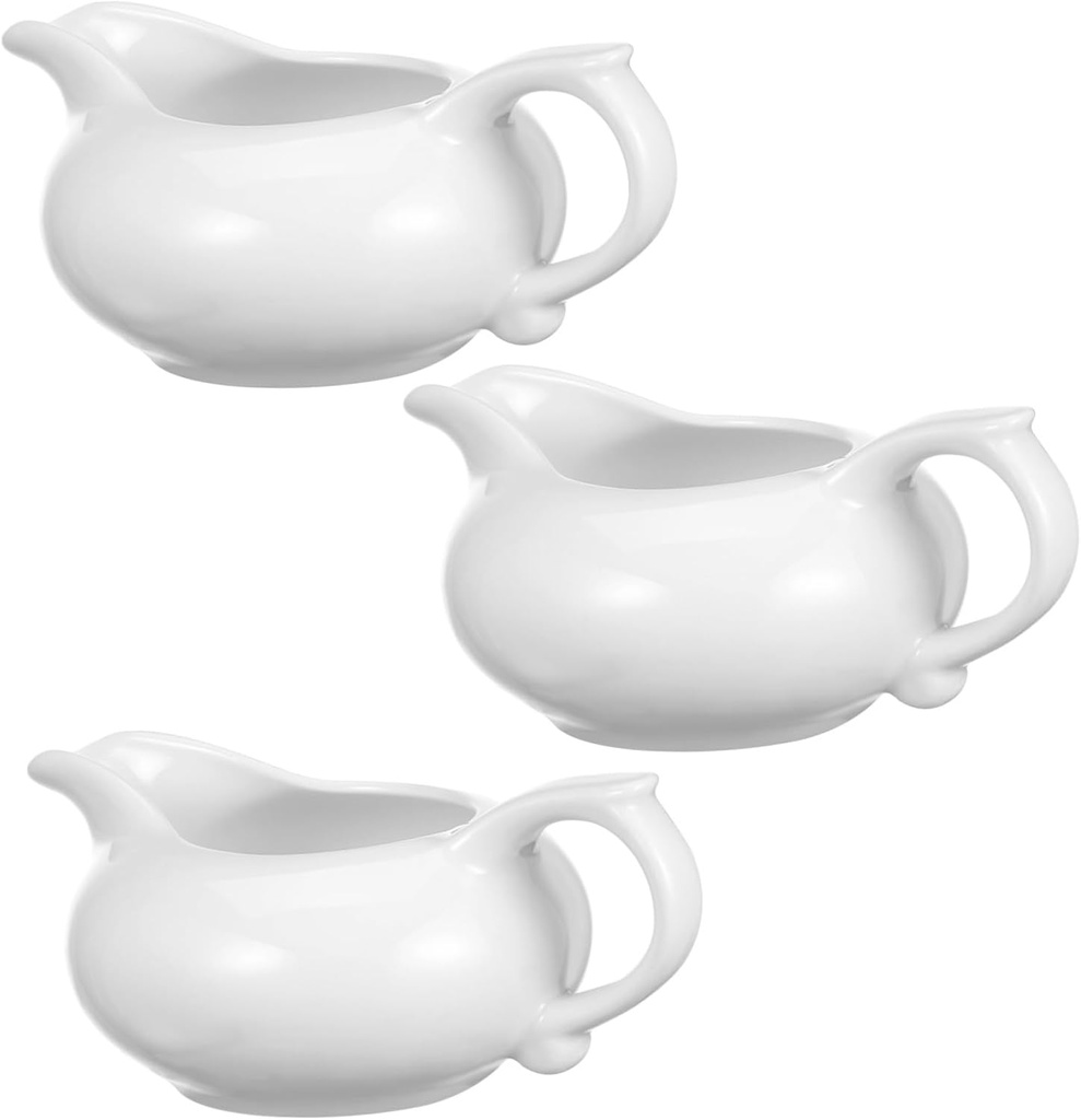 3pc Coffee Milk Creamer Pitchers Multi Use Frothing Cups for Latte Art Sauce and Beverage Serving Table Decor for Home and Parties