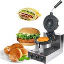 Electric Waffle Maker, Panini Press Sandwich Maker Ice Cream Brioche Hamburger Maker(Independent Temperature Control) for Bakeries, Restaurants