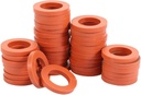 Garden Hose Washer Heavy Duty Rubber Washer, Fit All Standard 3/4" Garden Hose Fittings (40 Pieces)(red)