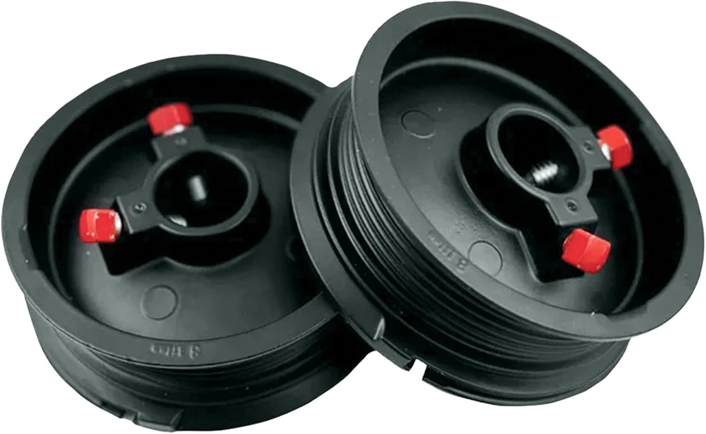Garage Door Cable Drums for Garages up to 8' Feet Tall in Black Powder-Coated - Hardware Parts Drums for use with Torsion Spring Cables - Heavy Duty Long Lasting Durable