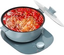 Shabu Shabu Pot Electric, 3L Electric Hot Pot with Burner Split Electric Pot Non-Stick Hot Pot Electric, Kitchen Burner Stove with Shabu Hot Pot Electric Pot for Dorm,Family Cooking