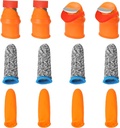 PATIKIL Small Silicone Thumb Knife Set, 12Pcs Harvesting Plant Knife Finger Guard Protector Gardening Trim Tool for Picking Fruit Vegetable, Orange