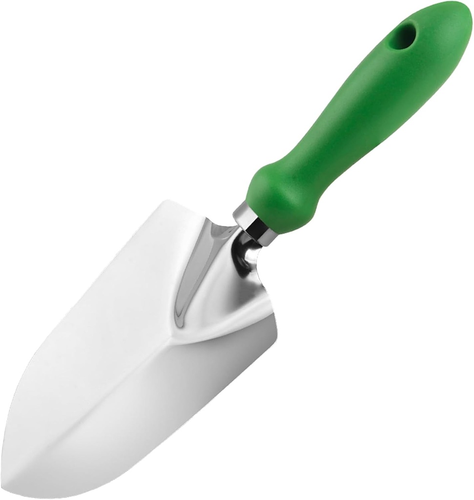 Garden Trowel - Stainless Steel Proof Garden Spades Ergonomic Grip Hand Tools with Soft Rubberized Hand Shovel for Transplanting, Weeding, Moving and Smoothing Digging & Planting