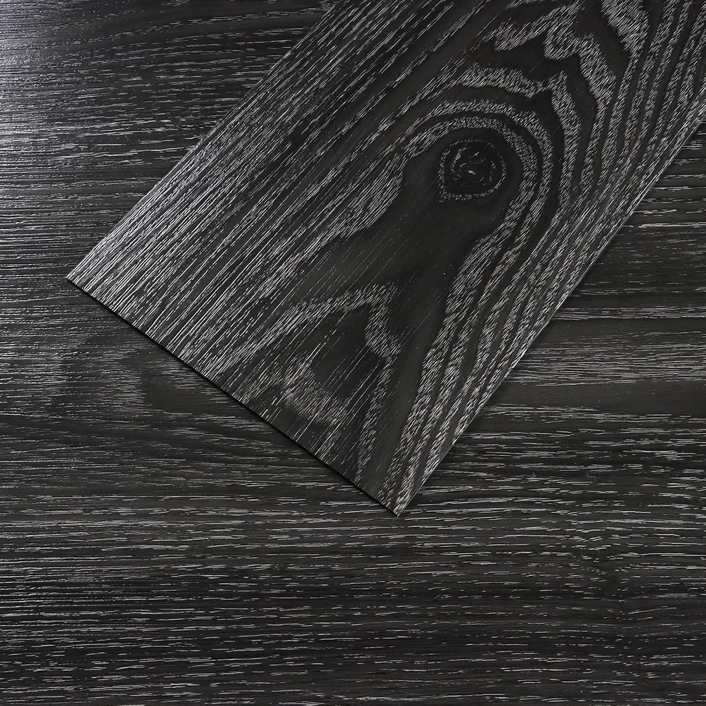 VEELIKE Charcoal Black Peel and Stick Floor Tile Waterproof Adhesive Vinyl Plank Flooring 16 Pack 24 Sq. Ft Renter Friendly Laminate Flooring Planks Vinyl Floor Tiles for Bedroom Bathroom Kitchen RV