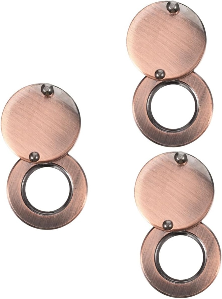 jojofuny 3pcs Security Copper -Peeping Door Viewer Cover for Home Privacy Peephole Shield and for Standard Doors