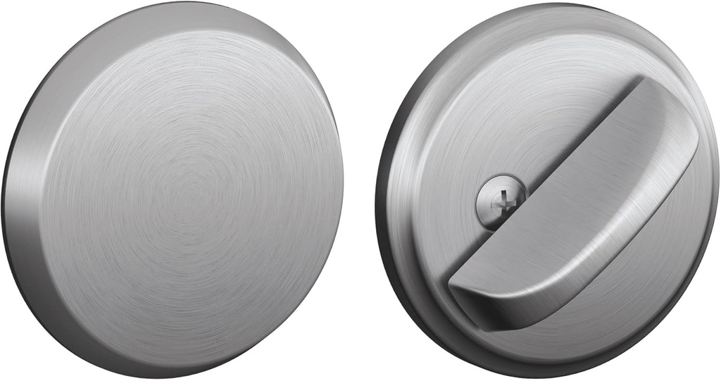 Schlage B81 626 Deadbolt with Standard Trim, Non-Keyed One Sided Deadbolt, Highest Residential Security, Satin Chrome