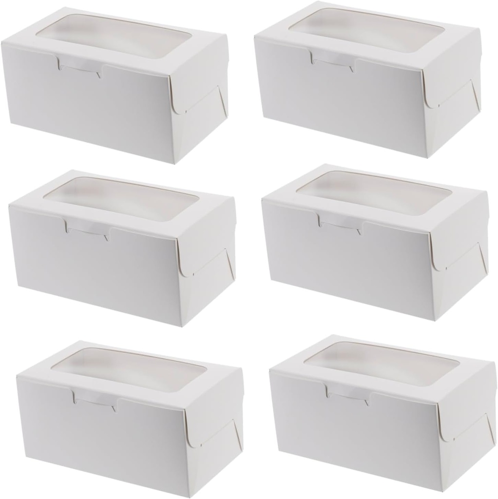15Pcs Cake Wrapping Box with Window Dessert Packing Containers for Cupcakes for Weddings and Parties Stylish Design to Showcase Your Homemade Treats