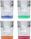 R and R Imports Texas A&M Kingsville Javelinas 2 Ounce Engraved Shot Glass Square 4-Pack Multicolor Officially Licensed Collegiate Product