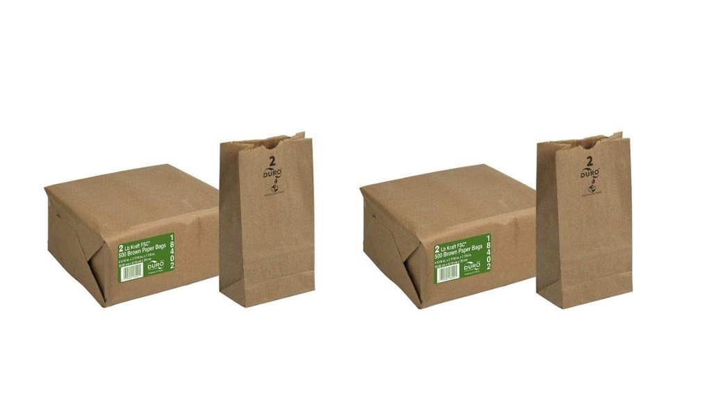 Duro Bag 2# Dubl Life SOS Bag 30# Recycled Kraft FSC (1000 Pack)