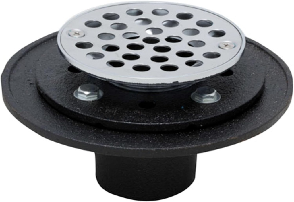 PROFLO PF42958RD Cast Iron Round Shower Drain (2" NH Connection) - Chrome