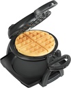 Proctor Silex Belgian Waffle Maker with Nonstick Plates, Single Flip, Cool-Touch Handle and Removable Drip Tray for Easy Cleanup Black (26090PS)