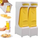 JHOS One-Touch Butter Cutter, Effortless Butter Slicer with One Click, Portable Butter Cutter Slicer Single Stick, Quality Home Easy Dispenser for Toast, Baking, Cooking, Cheese (2PCS)