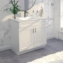 La Royal White Shaker Sink Base Bathroom Vanity Ready-to-Assemble Cabinet 36" Width