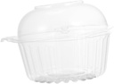 Cabilock 100pcs Transparent Cake Boxes with Lid Disposable Cupcake Holders for Bakery Parties Home Use for Storing Cakes Mousse Desserts and More