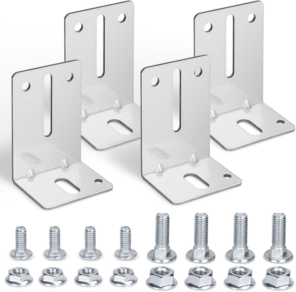 SIHAI 4 Packs Garage Door Track Jamb Bracket ,Heavy Duty Garage Door Parts Steel J6 Bracket Replacement for Garage Door Reinforcement and Support