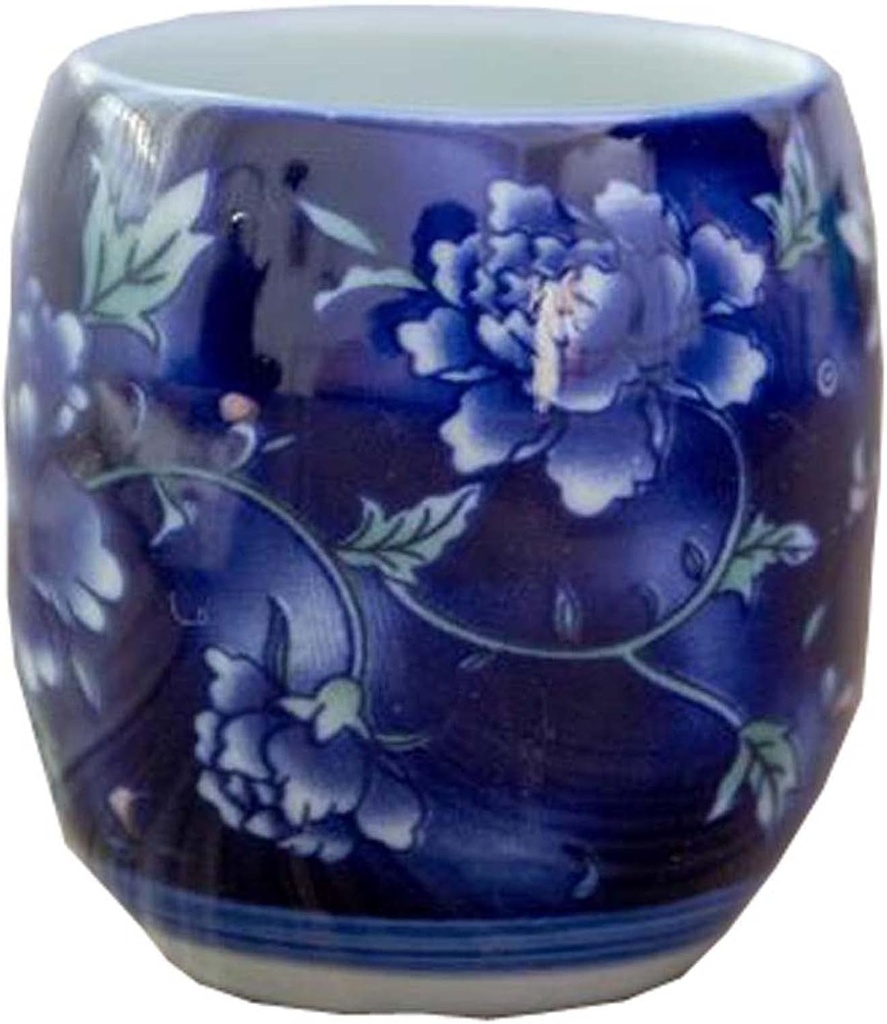 ZEALMAX Set of 4 Ceramics Sake Cup Tea Cups, Japanese Style Sake Cups Wine Glasses for Home Office Restaurant, A