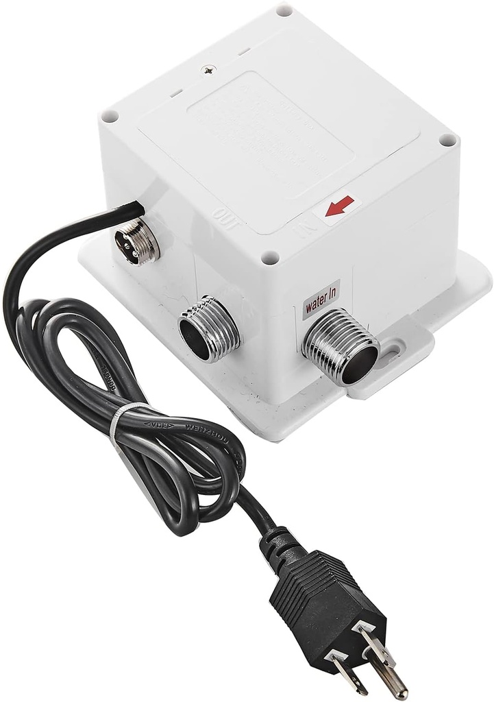 Automatic Sensor Control Box Dual Powered for Bathroom Sink Faucet Touchless Temperature Commercial Deck Mount Solid Brass Motion Activated Bath Tub Lavatory Basin Vanity Faucet Mixer Tap Touch-Free