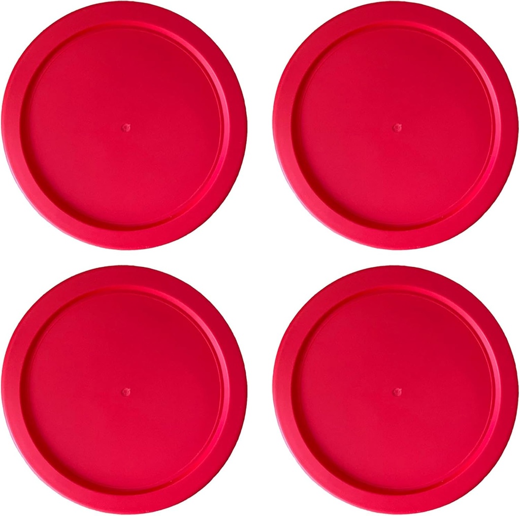 Replacement Lids for Pyrex 2-Cup Glass Food Storage Container Bowls, 5-Inch Plastic Round Lids Covers fits Pyrex 7200-PC, Airtight & Leakproof (4-Pack, Red)