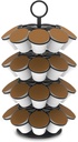 Coffee Pod Holder, Coffee Pods Carousel for 40 Capsules, 4 Layers Rotatable Iron Espresso Pod Organizer, Rustproof Coffee Capsules Stand for Home and Office Countertop