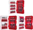 134Pieces Impact Screwdriver Bits Set, Magnetic S2 Steel 1”/2”/3” Phillips/Square/Torx/Slotted/Hex/Pozi Bits Tips and Impact Bit Holder with Red Storage Box Case