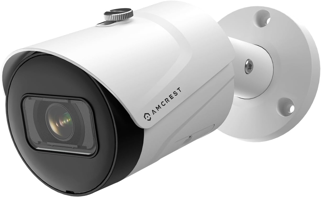 Amcrest 4K (8MP) IP POE Camera, UltraHD Outdoor Bullet, 3840x2160, 98ft NightVision, 125° FOV, IP67, MicroSD (256GB), Human & Vehicle Detection, Tripwire & Intrusion, (IP8M-2496EW-AI-V3)