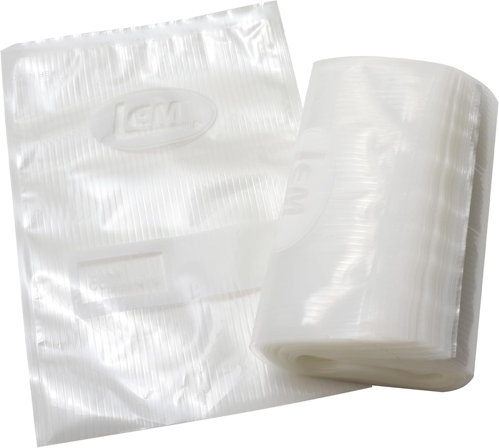 LEM Products MaxVac Quart Vacuum Sealer Bags, 8 x 12 Inches, Compatible with Major Vacuum Sealer Brands, 100 Count
