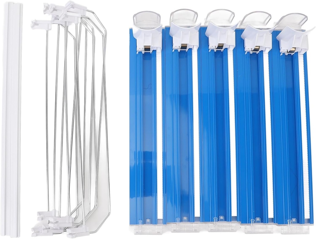 5pcs Drink Organizer for Fridge, Self Pushing Soda Can Dispenser Automatic Drink Dispenser Beer Bottle Beverage Organizer Drink Holder for Refrigerator (Blue)