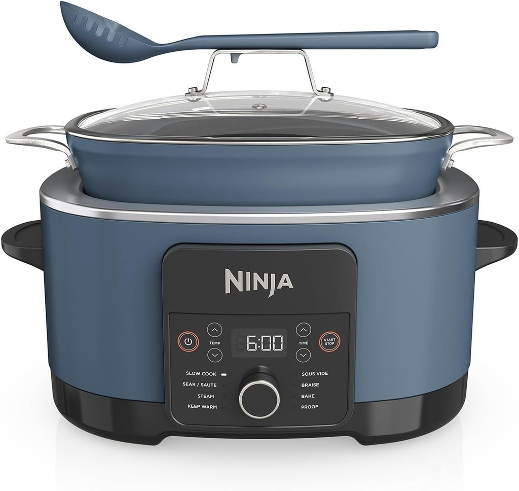 Ninja Foodi PossibleCooker PRO 8.5-Qt Capacity, 8-in 1 Multicooker - Sear, Sauté, Braise, Slow Cook, Bake, Steam, Roast & More - Blue