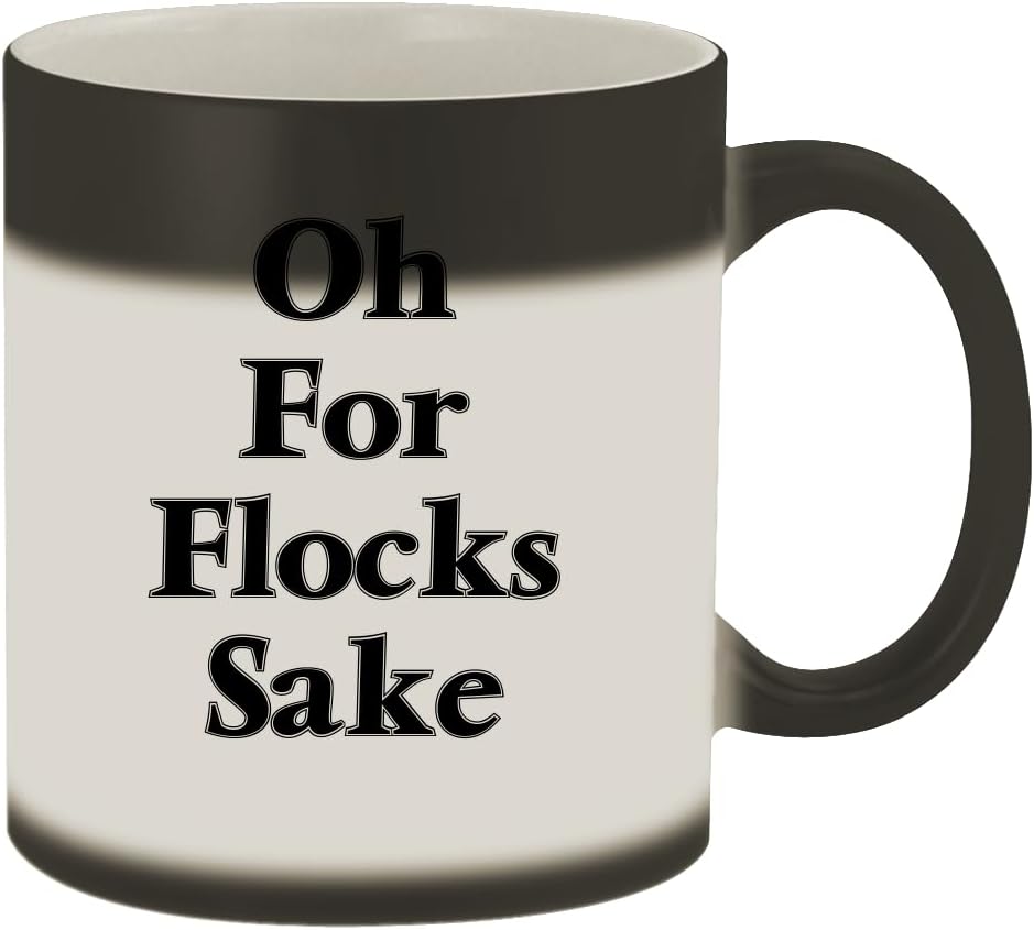 Oh for Flocks Sake - 11oz Magic Color Changing Mug, Matte Black