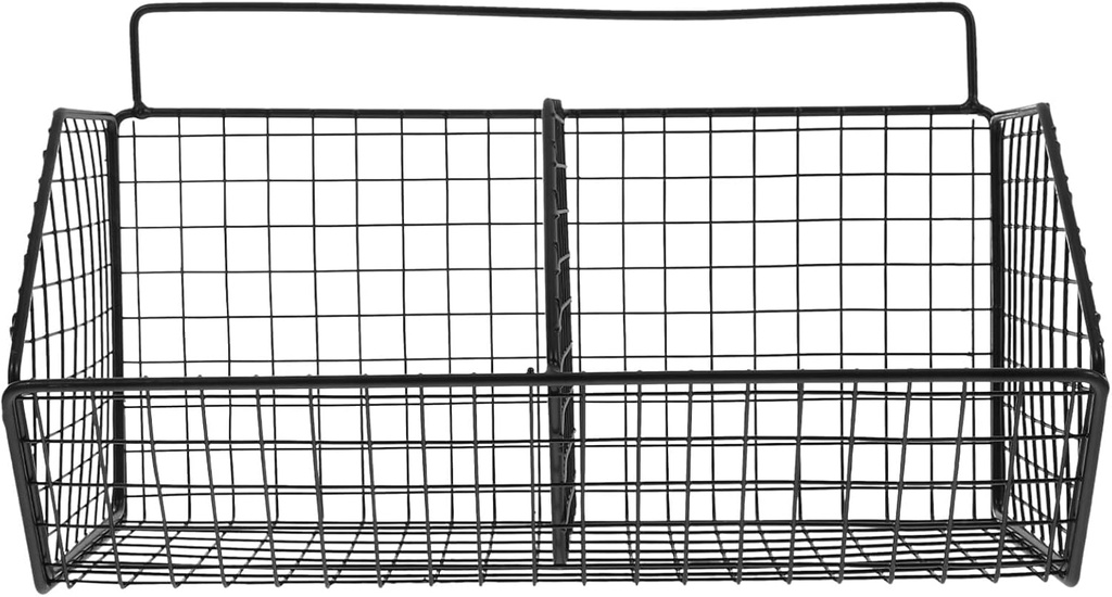 Alipis Wall-mounted Wire Storage Basket for Kitchen Stylish Vegetable and Fruit Organizer Simple Compartment Design for Onions Garlic and Ginger Space-saving for Pantry and Countertop