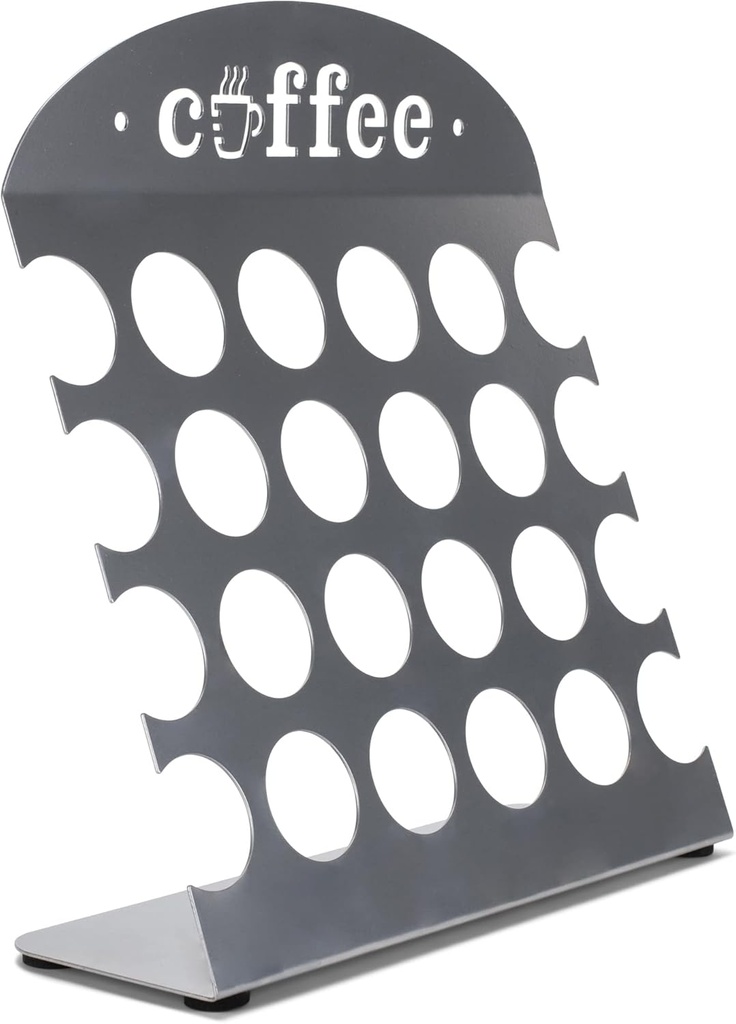 Nat & Jules Coffee Silver Tone 12.5 x 11.75 Iron Metal K Cup Pod Holder Rack