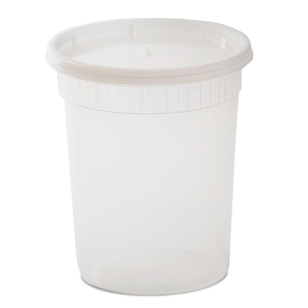 YW Plastic Soup/Food Container with Lids, 32 oz., 240 Piece