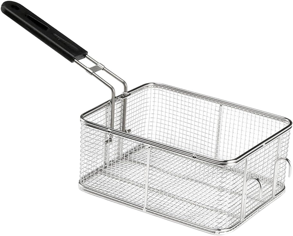 Fenteer Deep Fry Basket, Drain Frying Basket, Multipurpose Kitchen Tool Deep Fryer Basket Cooking Tool for Party, style C