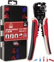 201PCS Wire Stripper Tool Kit,Self-Adjusting 8" Automatic Wire Stripping Tool for AWG 10-24, 3-in-1 Automatic Wire Stripper/Cutter/Crimper, Universal Wire strippers for Electrical Work