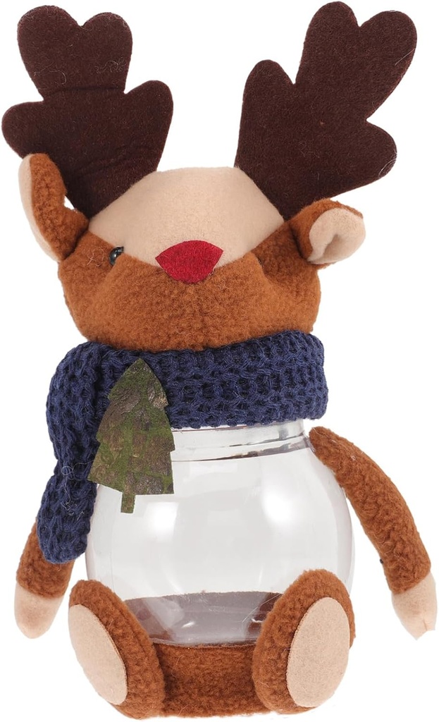 Angoily Christmas Candy Jar Storage Container for Sweets Chocolates and Treats for Holiday Parties and Festive Occasions and Reusable