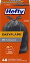 Hefty Easy Flaps Multipurpose Large Trash Bags, 30 Gallon, 40 Count