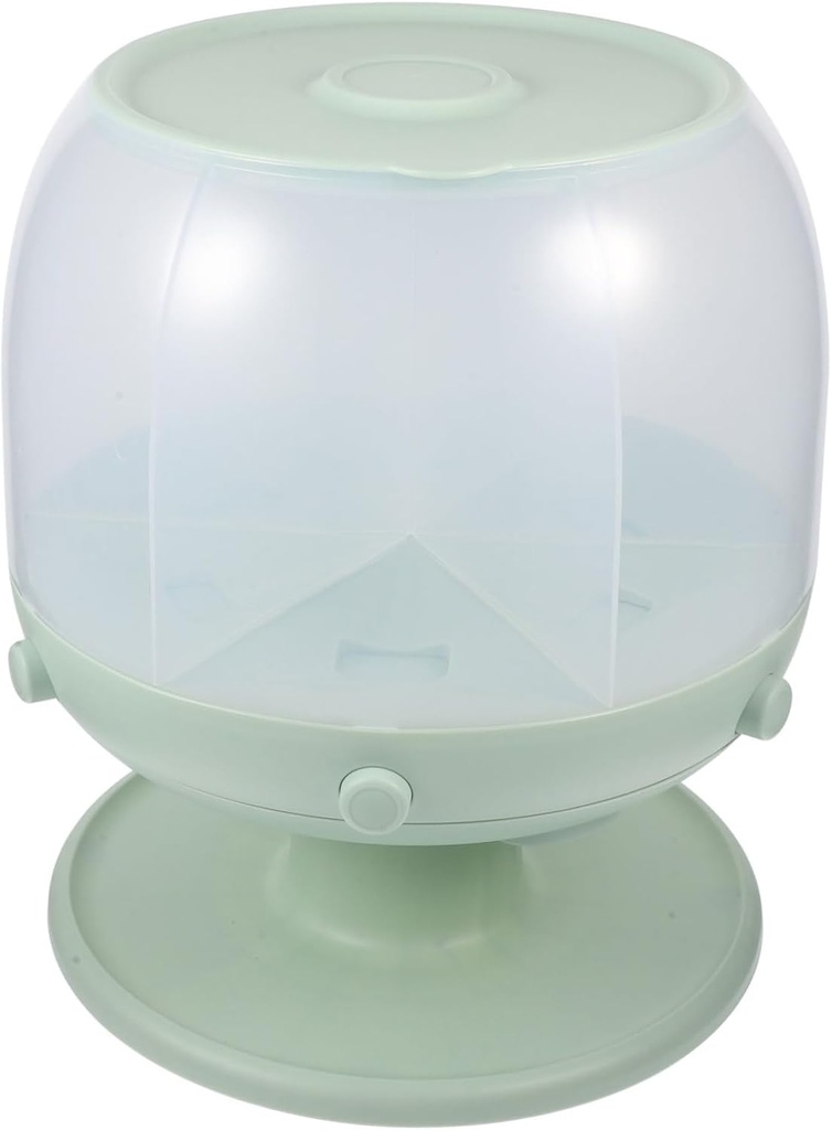 Cabilock Rotatable Grain Storage Container Airtight Cereal Dispenser for Kitchen Large-capacity Rice Button Prevents and Moisture for Whole Grains and Spices