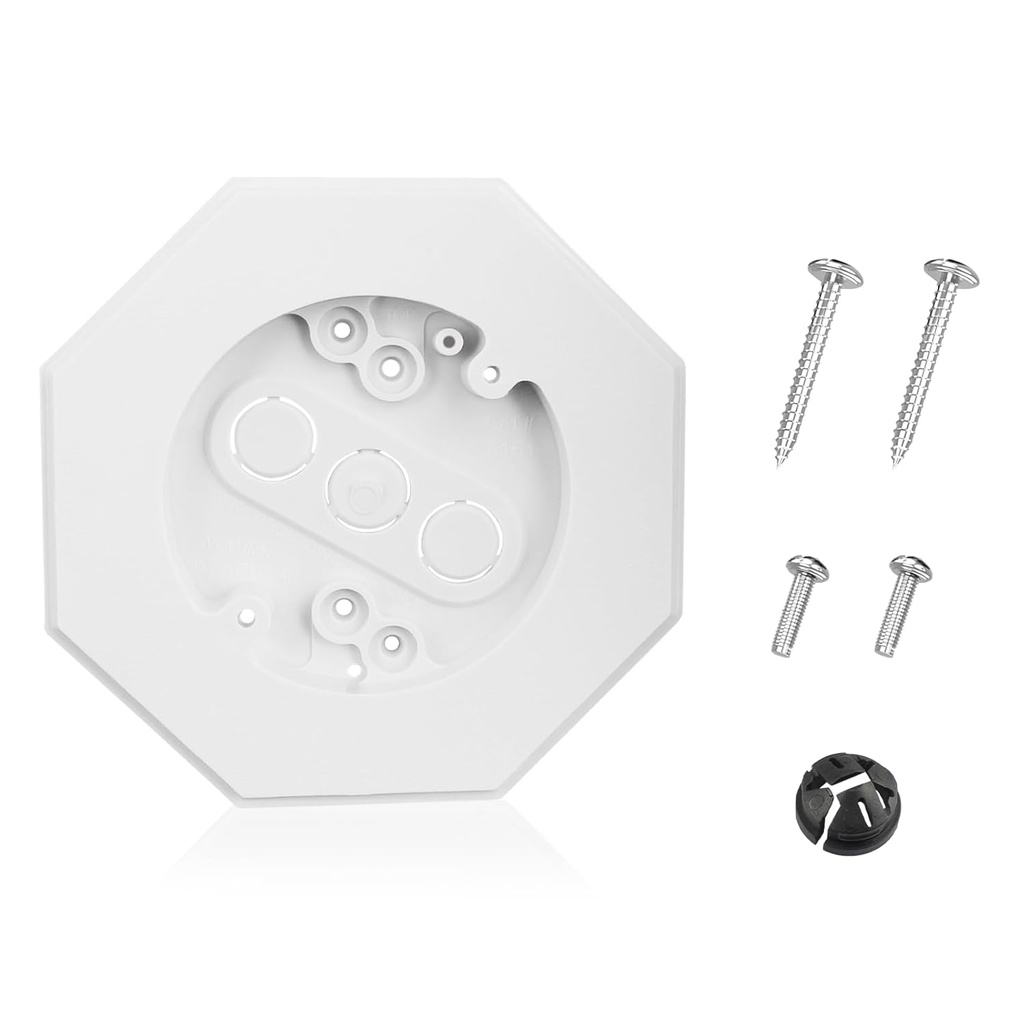 8161-1 Vertical Siding Lamp Octagon Mounting Kit (1pack) Siding Mounting Kit with Built-in Electrical Box,8161 Vertical Siding Lamp Mounting Kit,for T-111,HardiePlank Lap Siding, and Flat Surfaces