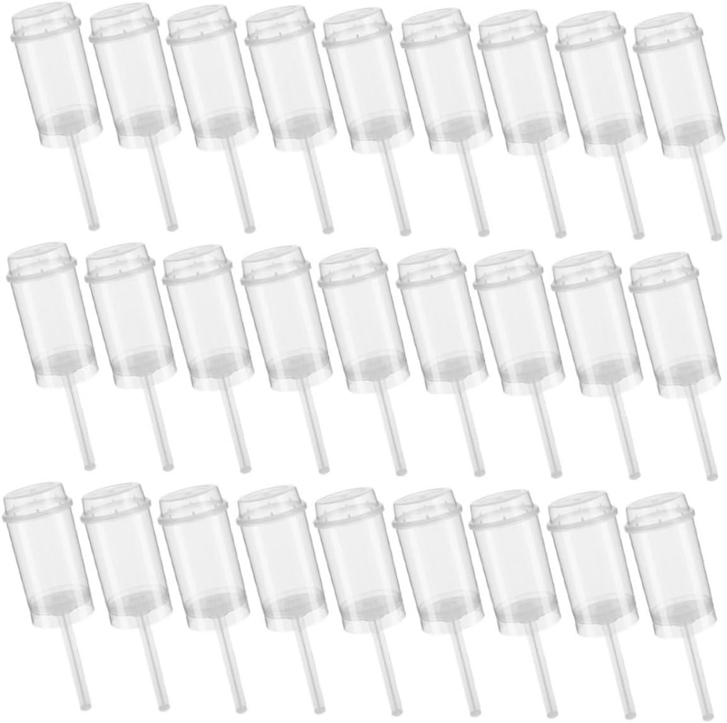 40pcs Pushable Cake Holders Round Shape Plastic Containers for Cake Pops Jelly Ice Cream Desserts DIY Baking Party Use