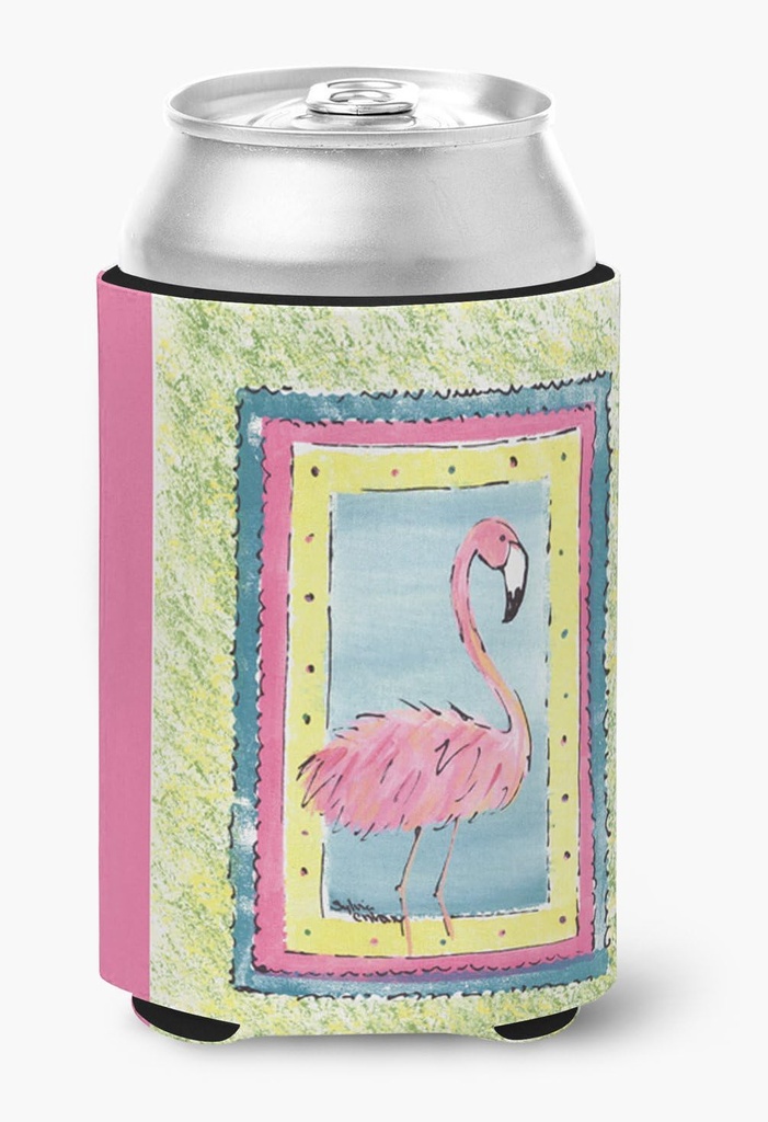 Caroline's Treasures 8106-ACC Bird - Flamingo Can or Bottle Hugger Cooler Washable Drink Sleeve Collapsible Beverage Insulated Holder, Can Hugger, Multicolor