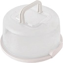 Fenteer Cake Container Cake Carrier Dome Storage Carrier Cupcake Box Round Food Grade with Lid and Handle 8 inch Freezer Cake Keeper