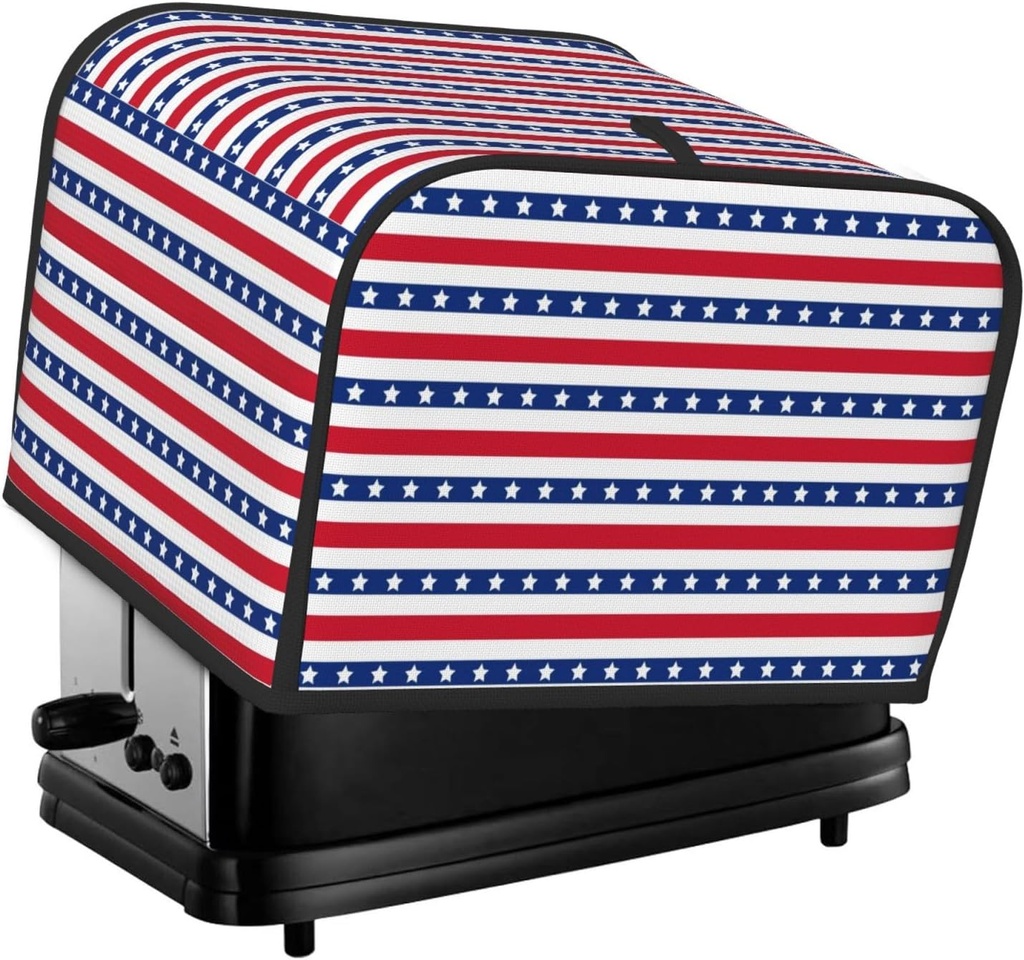 Oven Cover Kitchen Bread Machine Protector,4 Slice Toaster Cover For Home,Fingerprint Coaster Cover,Kitchen Small Appliance,Stars And Stripes