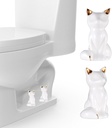 2Pack Toilet Bolt Covers, Ceramic Toilet Bolt Caps Lovely Cate Toilets Screw Cover Caps, Fun Animals Themed Gadgets for Toilett Bolts Cover