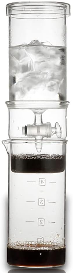 Cold Brew Coffee Maker,Cold Drip Coffee Machine with Adjustable Drip Filter,Glass Cold Brew Coffee Tower Iced Coffee Brewer for Home and Office
