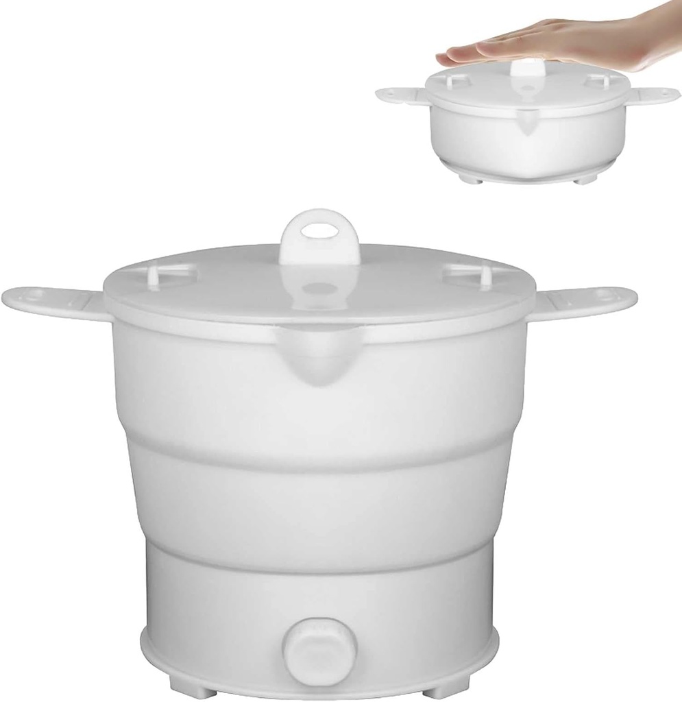 Portable Foldable Electric Hot Pot Cooker Mini Electric Cookware Water Steamer Electric Cooker Travel Portable Travel Electric Hot Pot Steamer Kettle