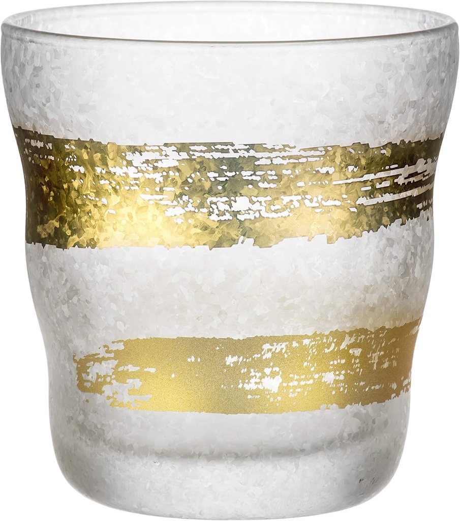 Aderia 6699 Sake Bottle Rock Glass, 11.2 fl oz (335 ml), Premium Nippon Taste, Old Glass, On The Rock, Made in Japan, Comes in a Cosmetic Box, Birthday Gift, Present