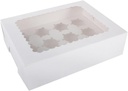Tall Cake Box Window 12-cavity Cupcake Box Container Muffin Containers for Home Party and Gathering