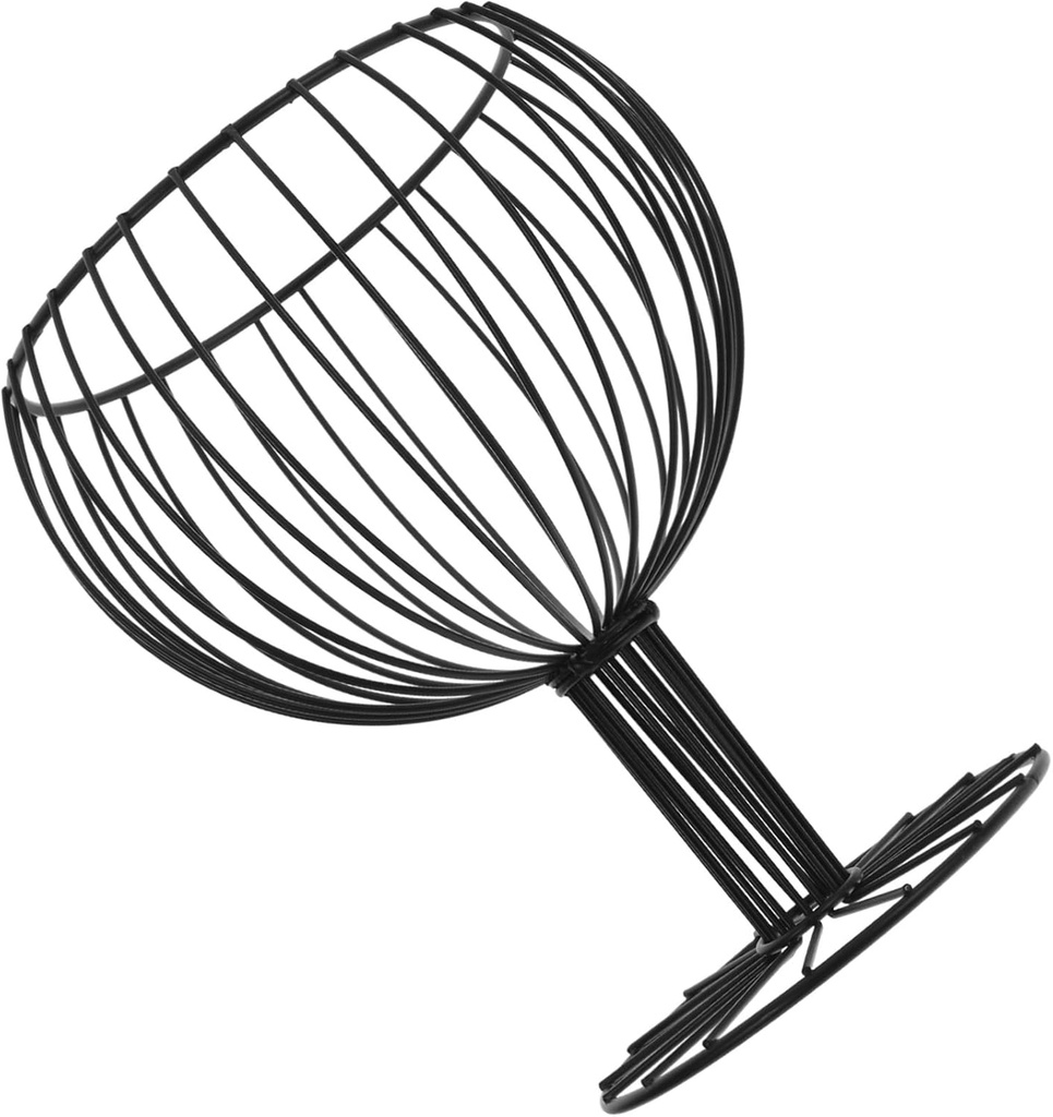 Cup Shaped Coffee Capsule Holder Metal Design Kitchen Countertop Fruit Organizer Black Wire Coffee Storage Rack for Home Use